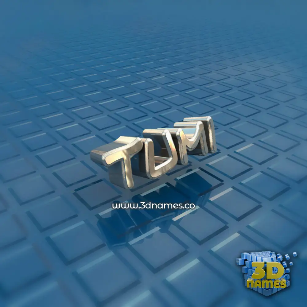 tumi in Blue Bling style - 3D name wallpaper