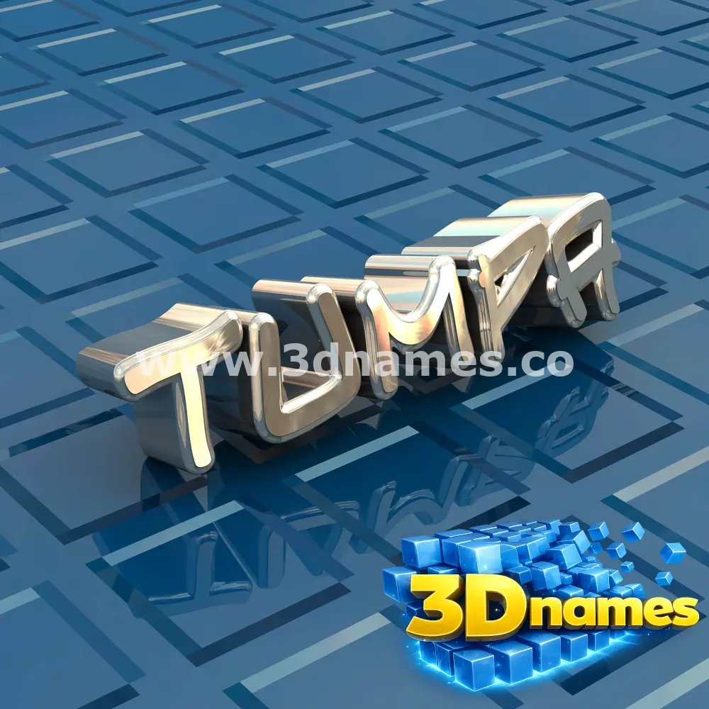 tumpa in Blue Bling style - 3D name wallpaper