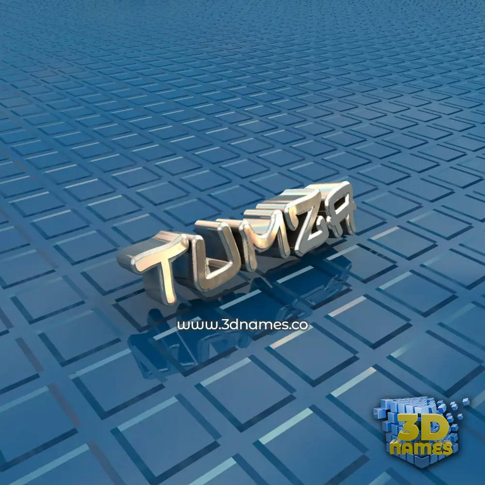 tumza in Blue Bling style - 3D name wallpaper