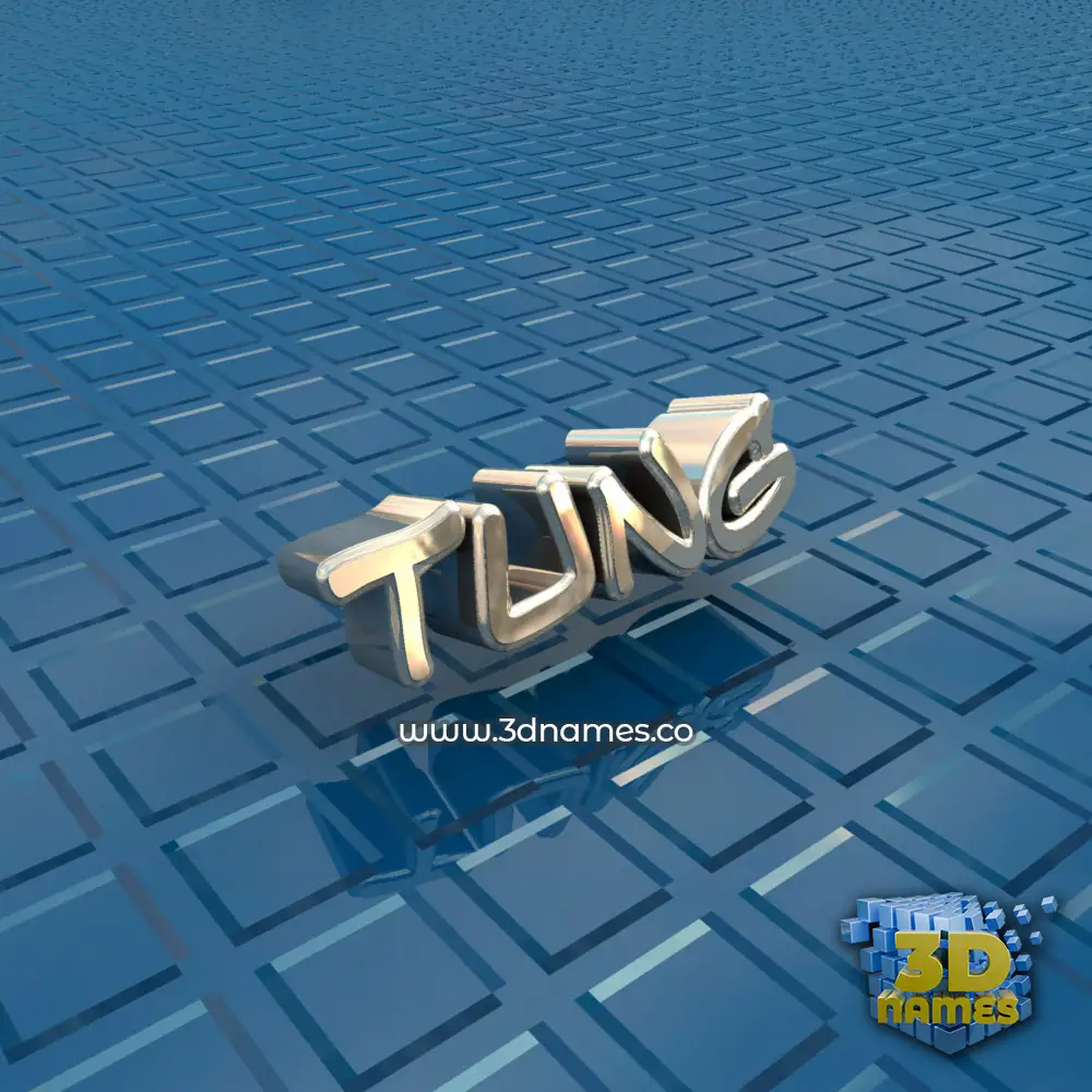 tung in Blue Bling style - 3D name wallpaper