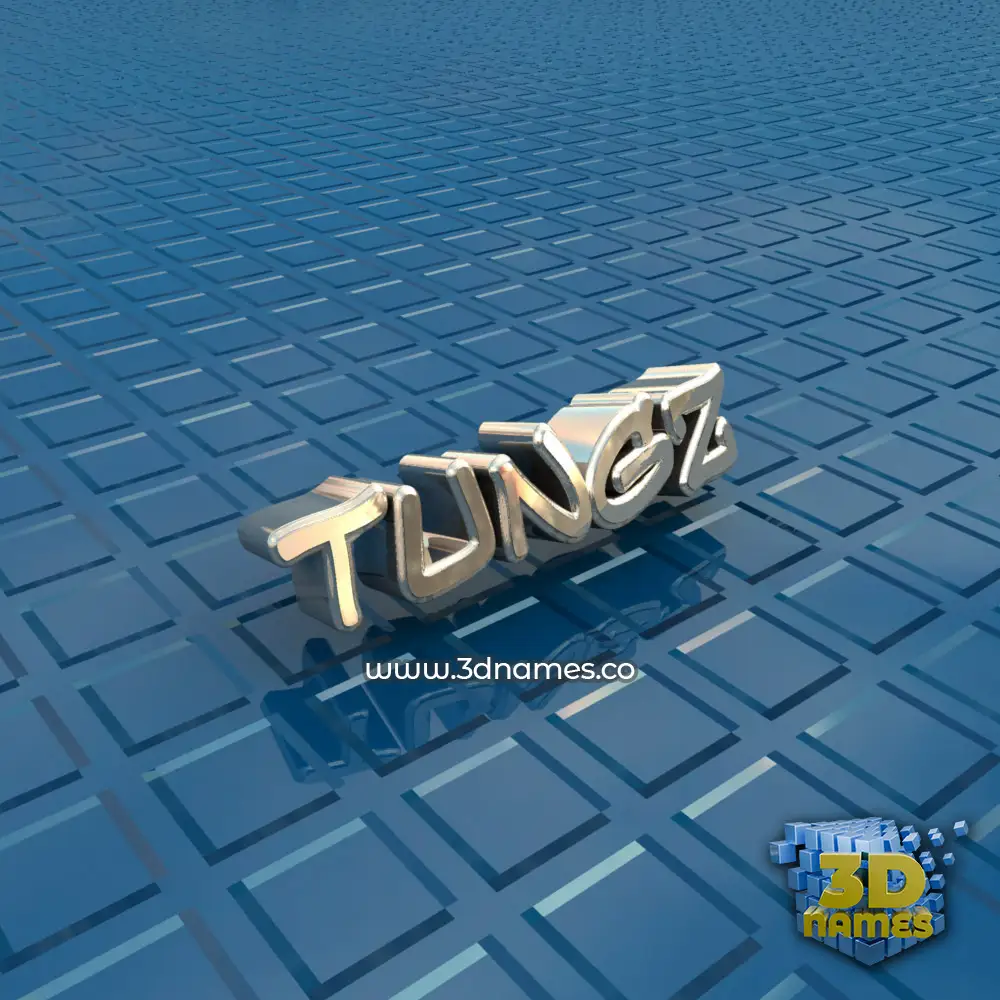 tungz in Blue Bling style - 3D name wallpaper