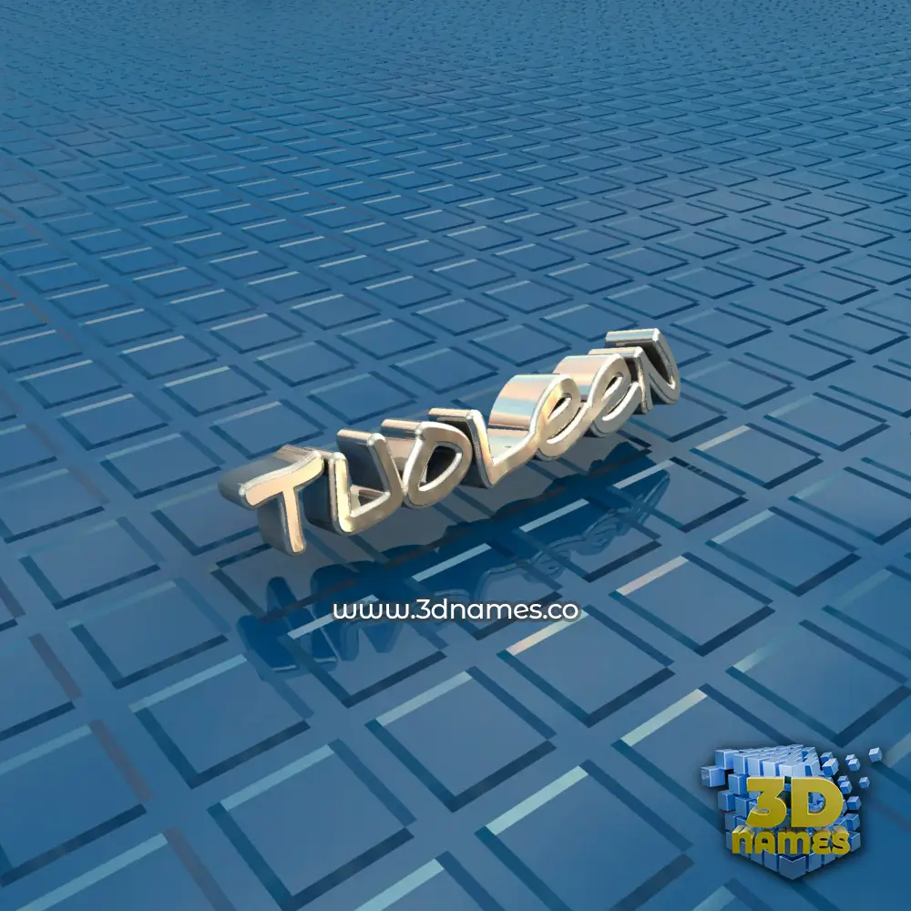 tuoleen in Blue Bling style - 3D name wallpaper