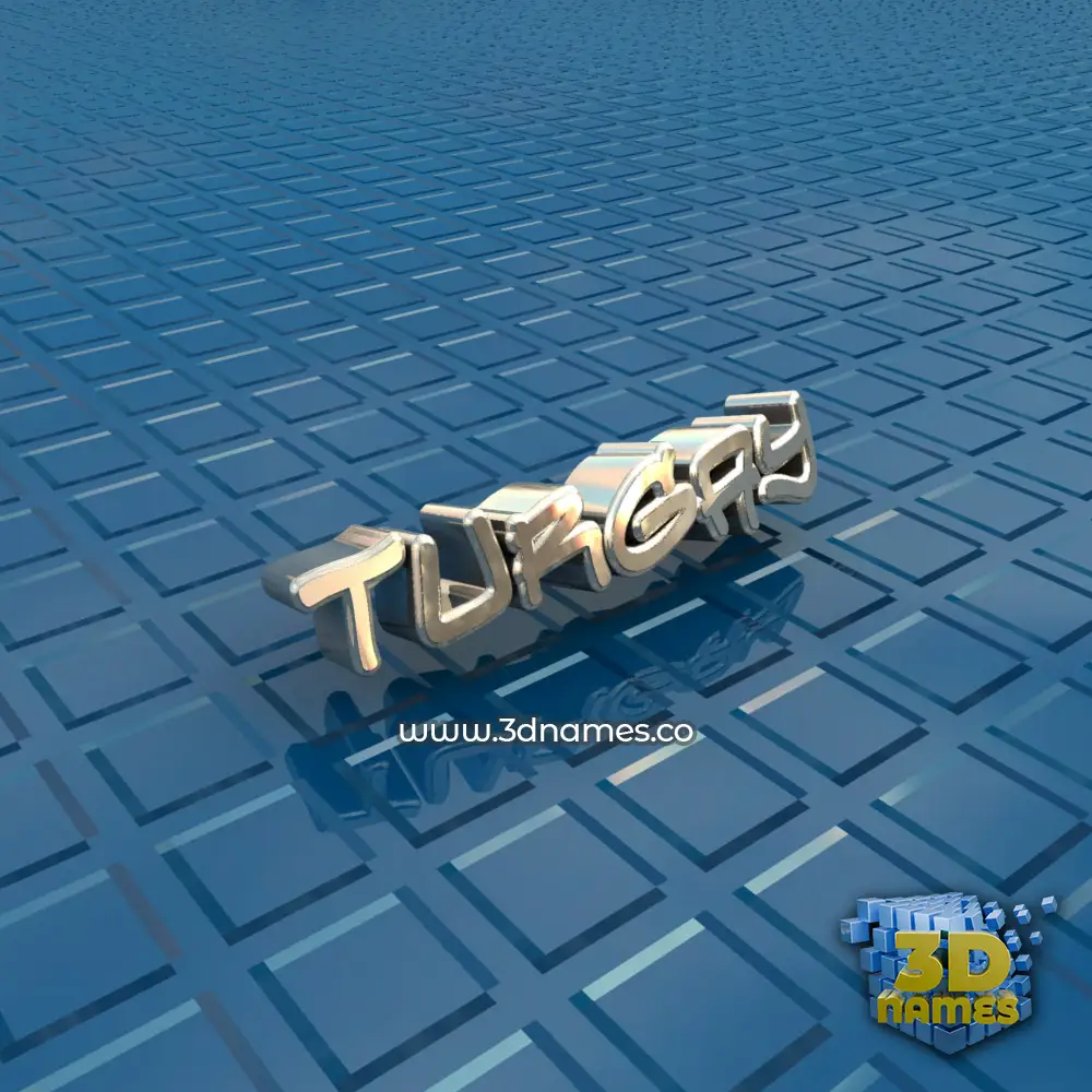 turgay in Blue Bling style - 3D name wallpaper