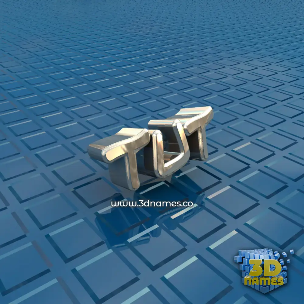 tut in Blue Bling style - 3D name wallpaper