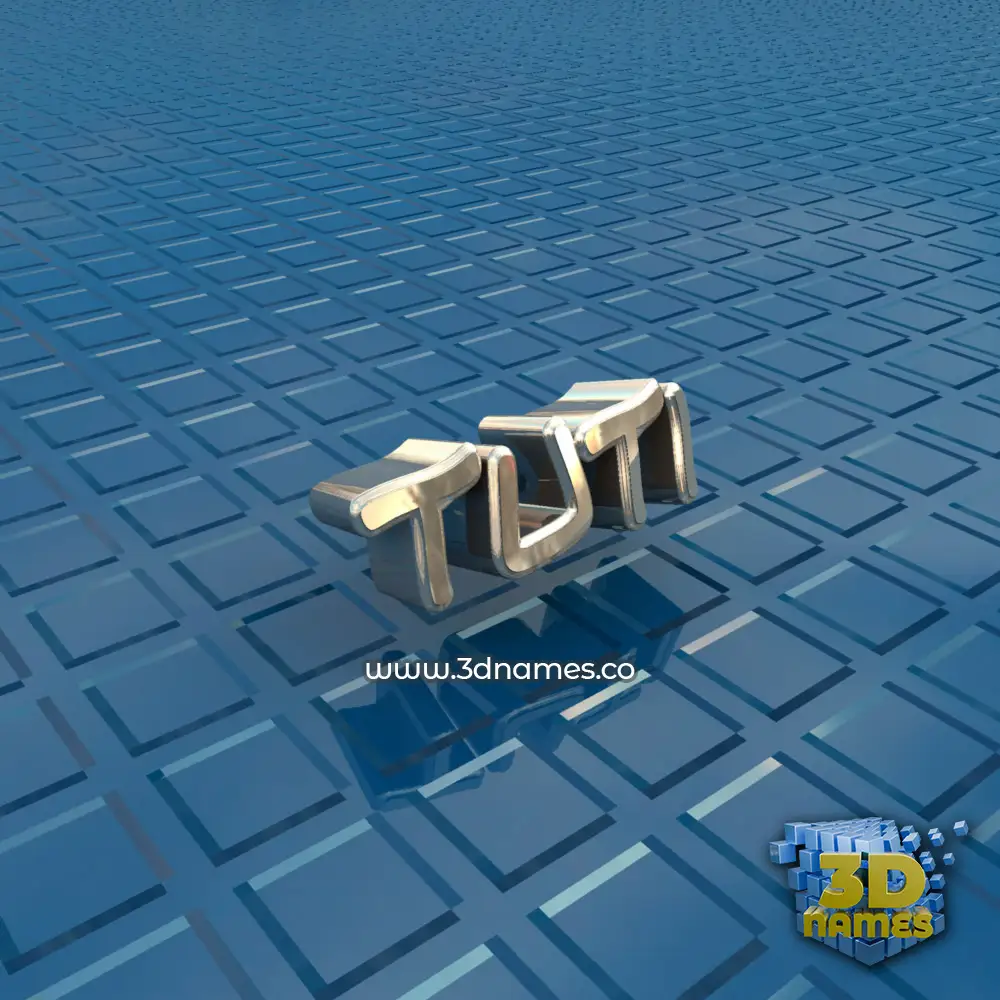 tuti in Blue Bling style - 3D name wallpaper