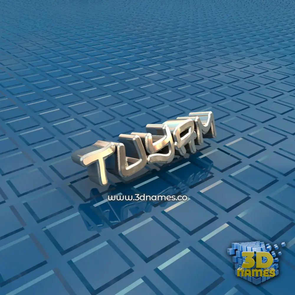 tuyam in Blue Bling style - 3D name wallpaper