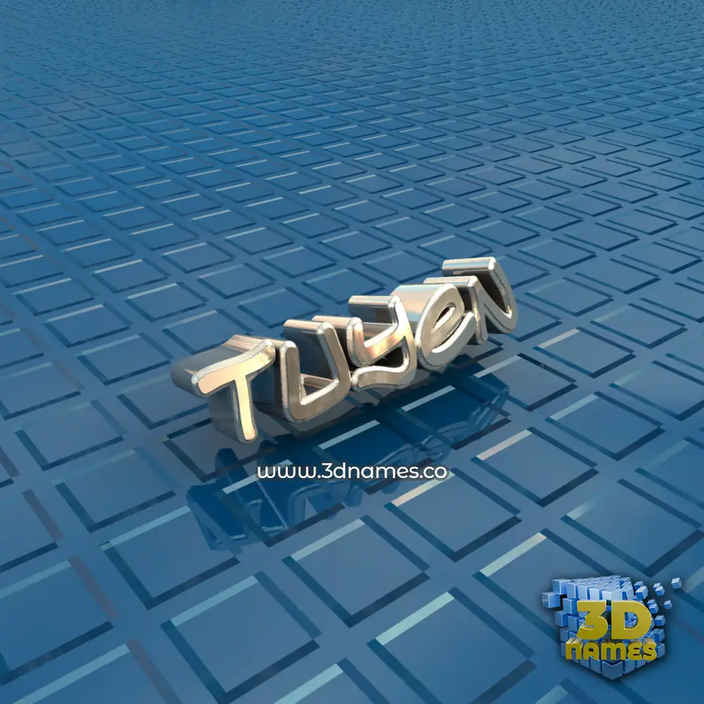 tuyen in Blue Bling style - 3D name wallpaper