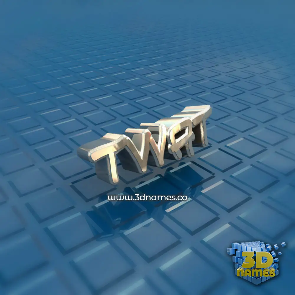 twat in Blue Bling style - 3D name wallpaper