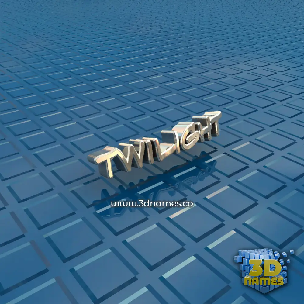 twilight in Blue Bling style - 3D name wallpaper