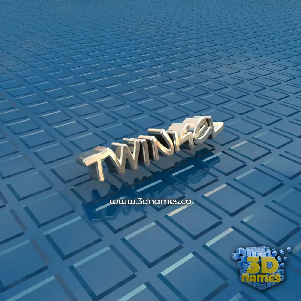 twinkel in Blue Bling style - 3D name wallpaper