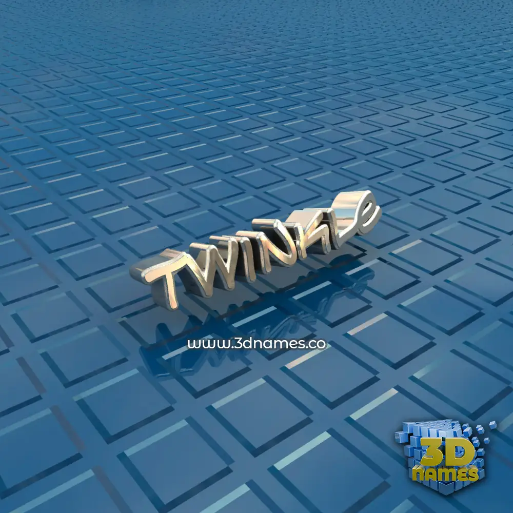 twinkle in Blue Bling style - 3D name wallpaper