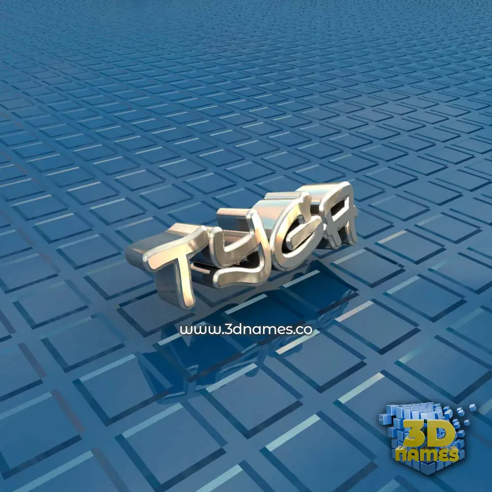 tyga in Blue Bling style - 3D name wallpaper