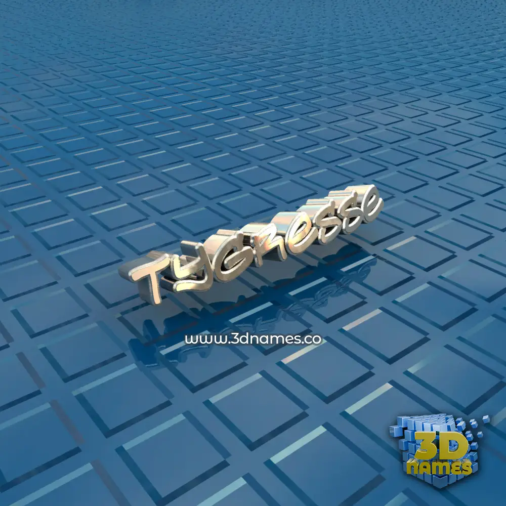 tygresse in Blue Bling style - 3D name wallpaper