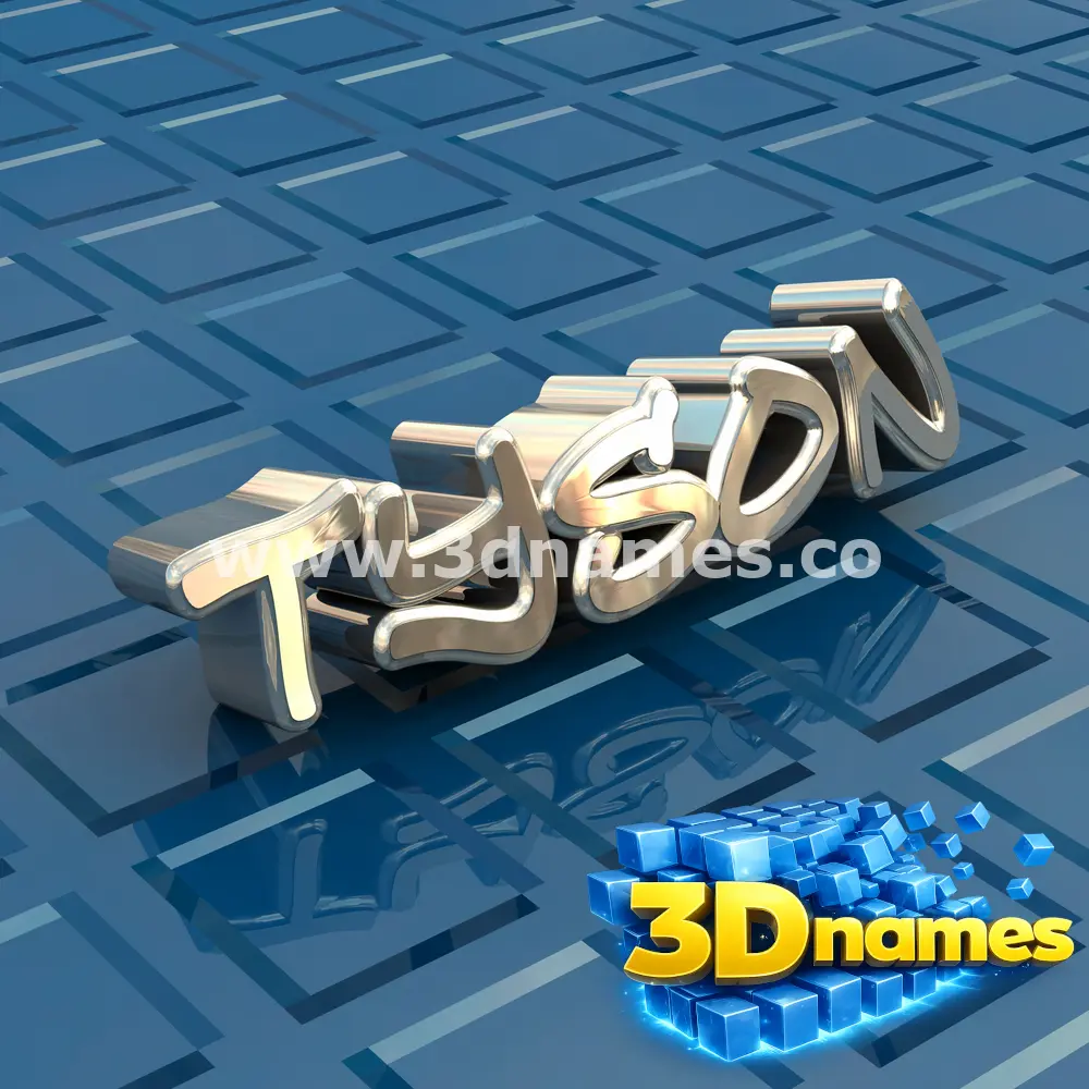 tyson in Blue Bling style - 3D name wallpaper
