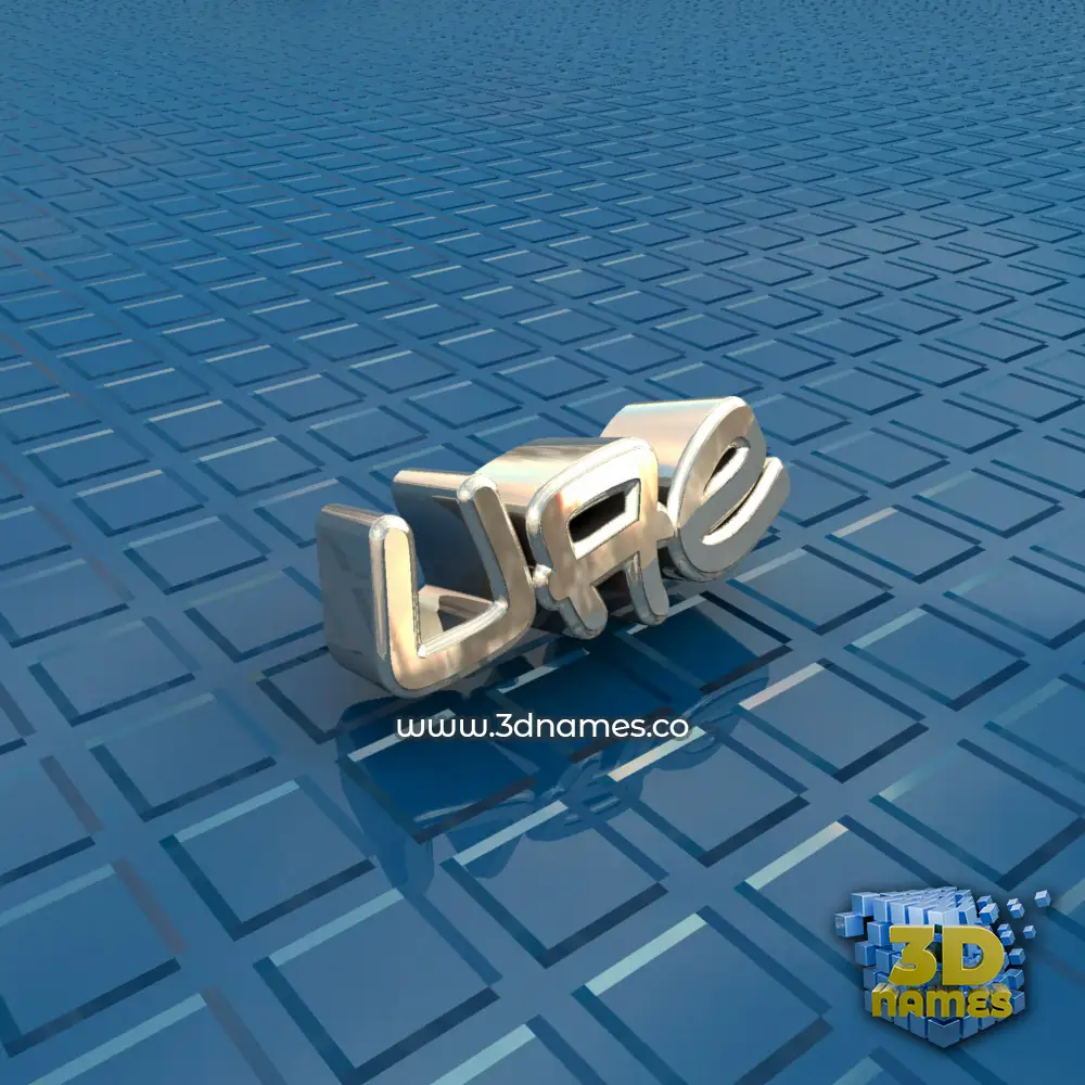 uae in Blue Bling style - 3D name wallpaper
