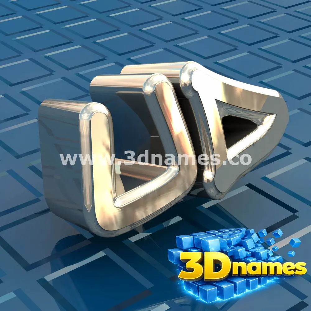 ud in Blue Bling style - 3D name wallpaper