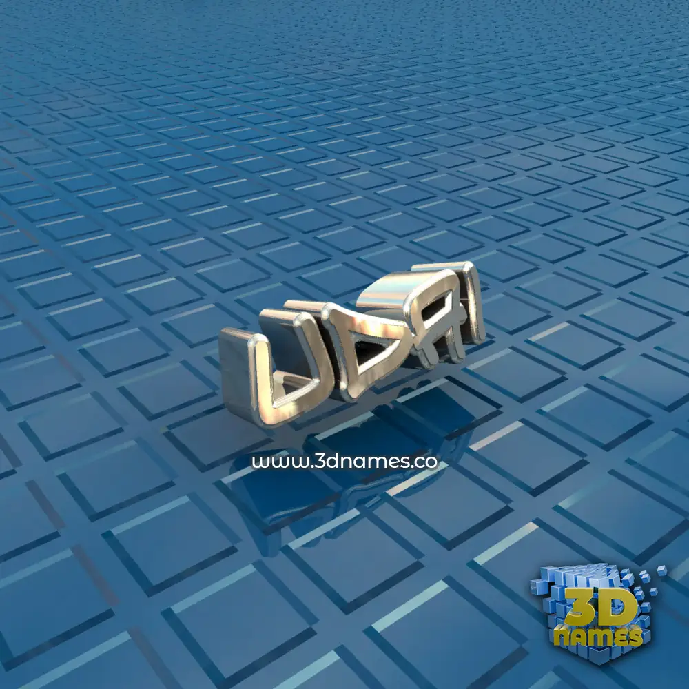 udai in Blue Bling style - 3D name wallpaper