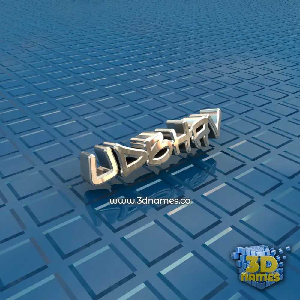 udbhav in Blue Bling style - 3D name wallpaper