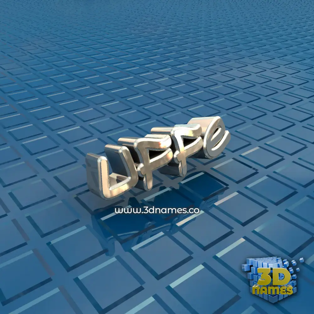 uffe in Blue Bling style - 3D name wallpaper