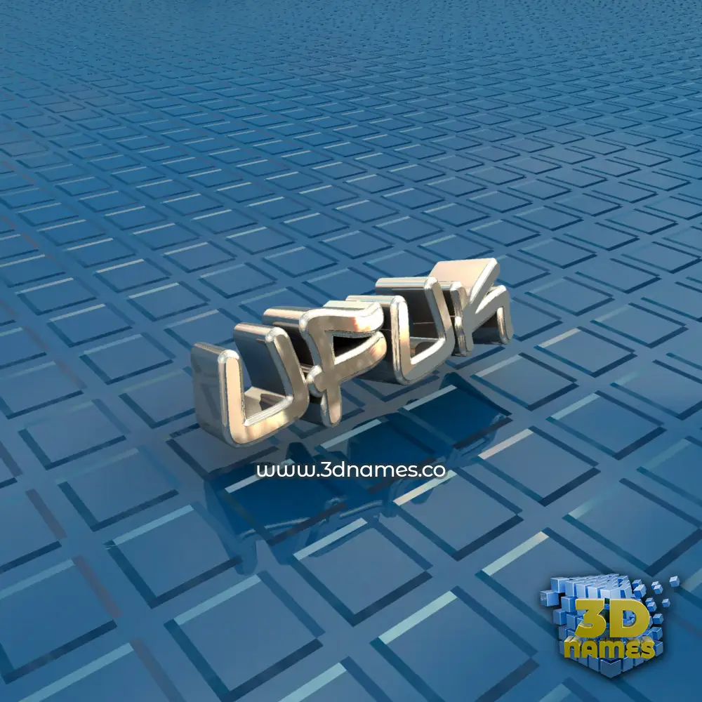 ufuk in Blue Bling style - 3D name wallpaper