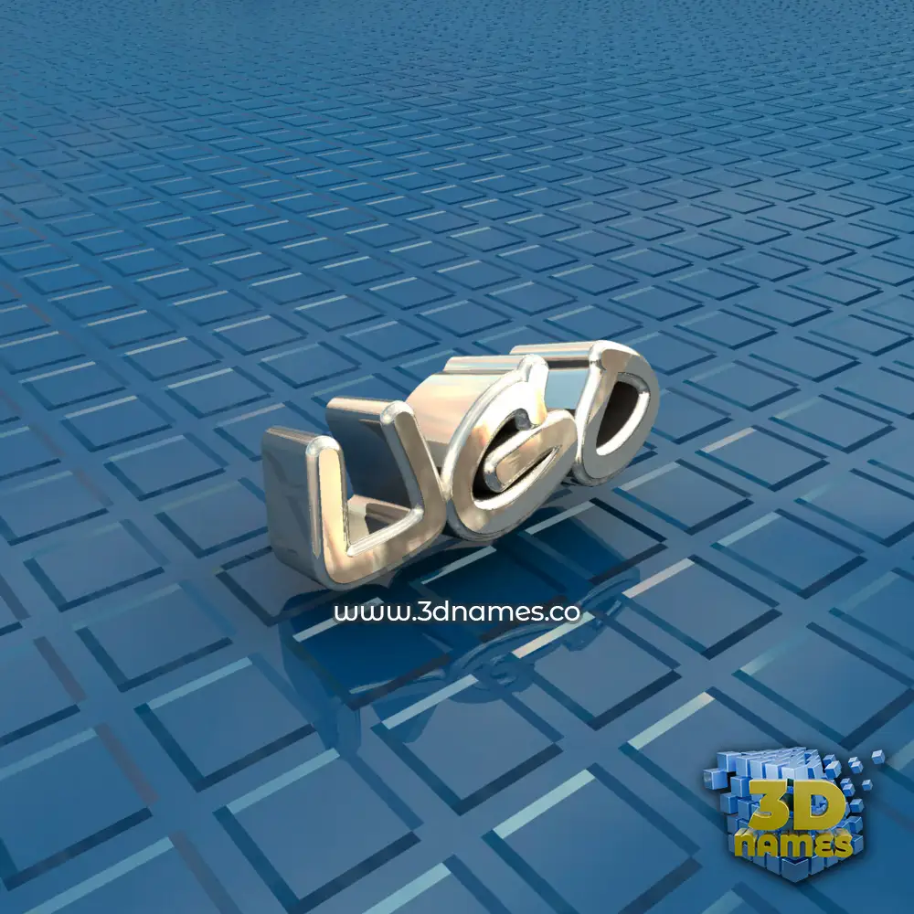 ugo in Blue Bling style - 3D name wallpaper