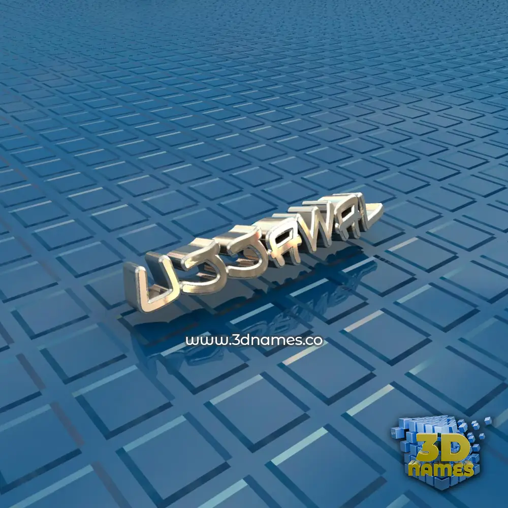 ujjawal in Blue Bling style - 3D name wallpaper