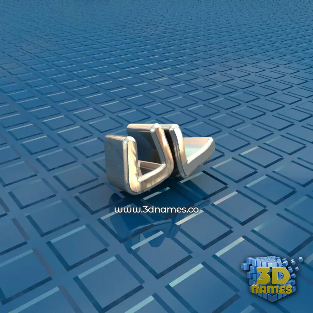 ul in Blue Bling style - 3D name wallpaper