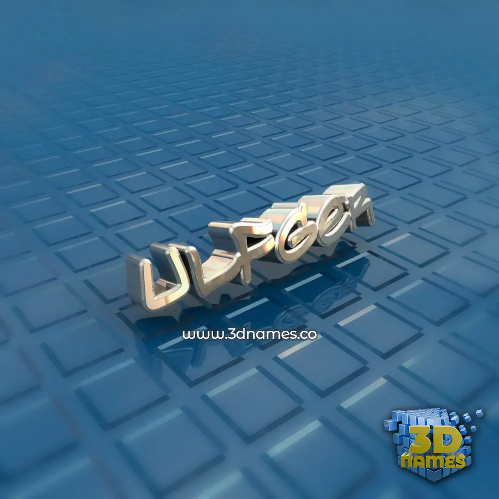 ulfger in Blue Bling style - 3D name wallpaper