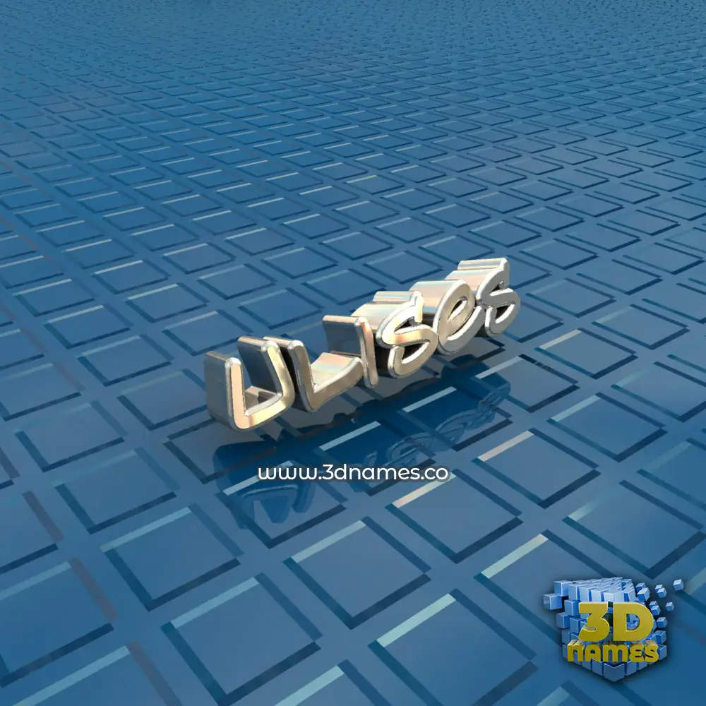 ulises in Blue Bling style - 3D name wallpaper