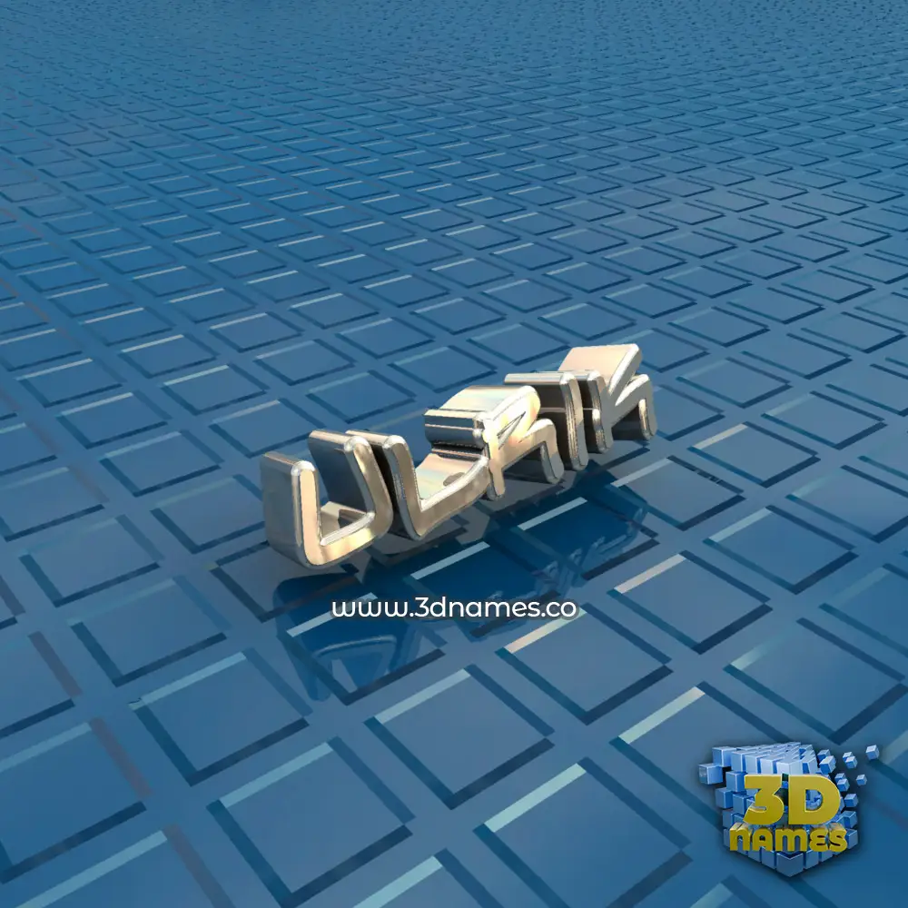 ulrik in Blue Bling style - 3D name wallpaper