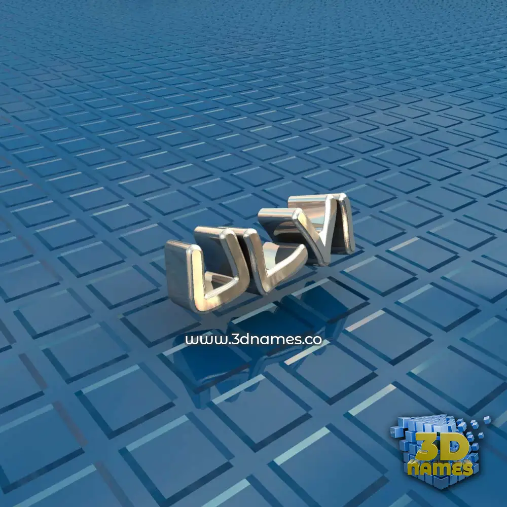 ulvi in Blue Bling style - 3D name wallpaper