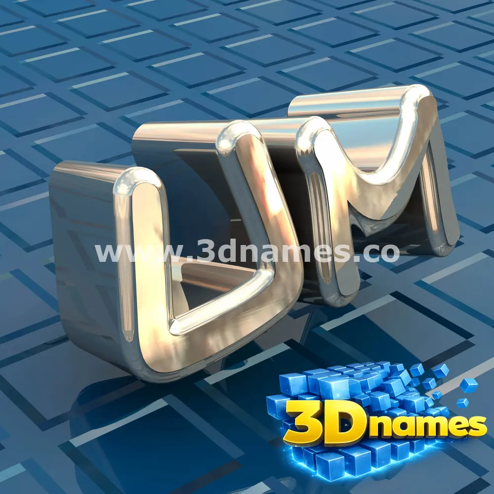 um in Blue Bling style - 3D name wallpaper