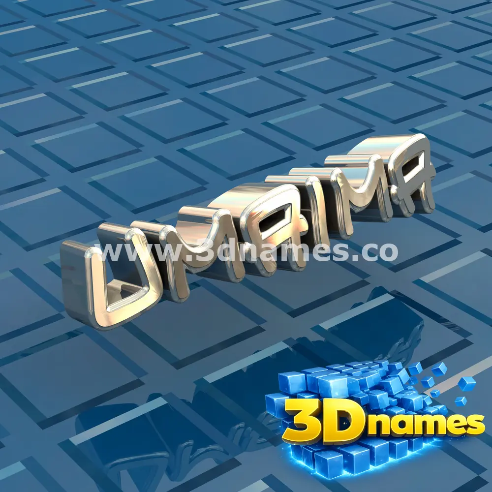 umaima in Blue Bling style - 3D name wallpaper