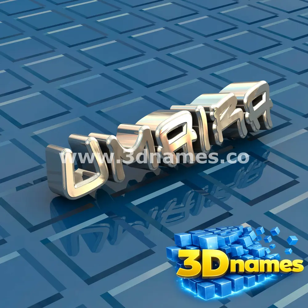 umaira in Blue Bling style - 3D name wallpaper