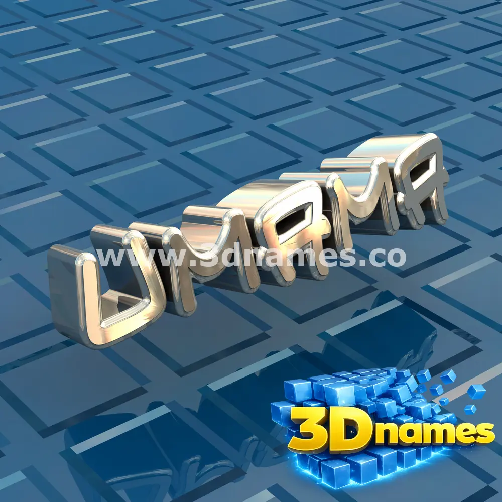 umama in Blue Bling style - 3D name wallpaper