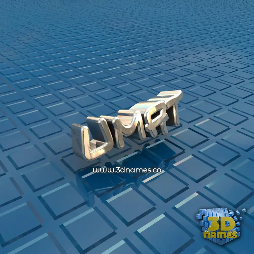 umat in Blue Bling style - 3D name wallpaper