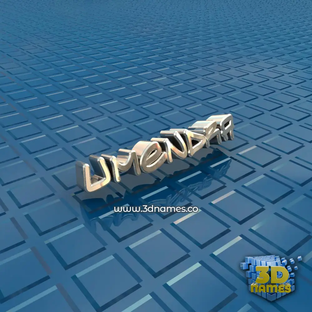 umendra in Blue Bling style - 3D name wallpaper