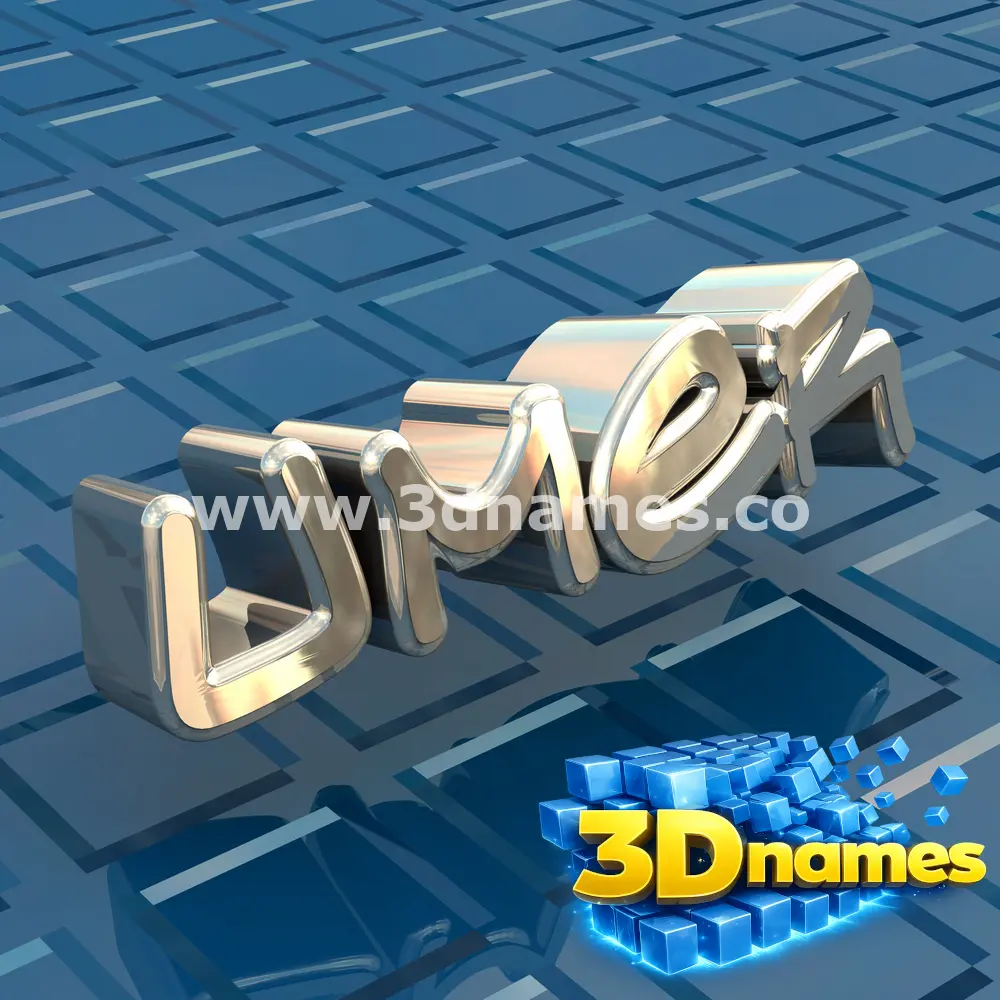 umer in Blue Bling style - 3D name wallpaper