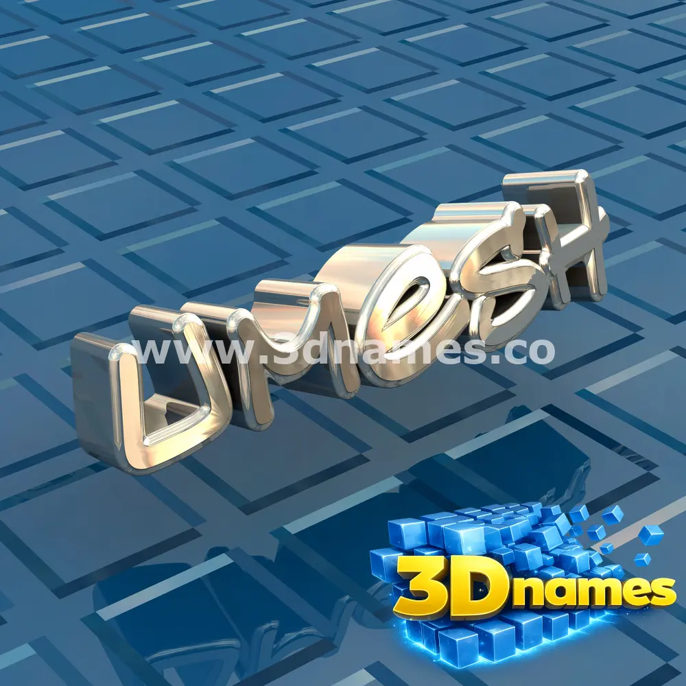 umesh in Blue Bling style - 3D name wallpaper