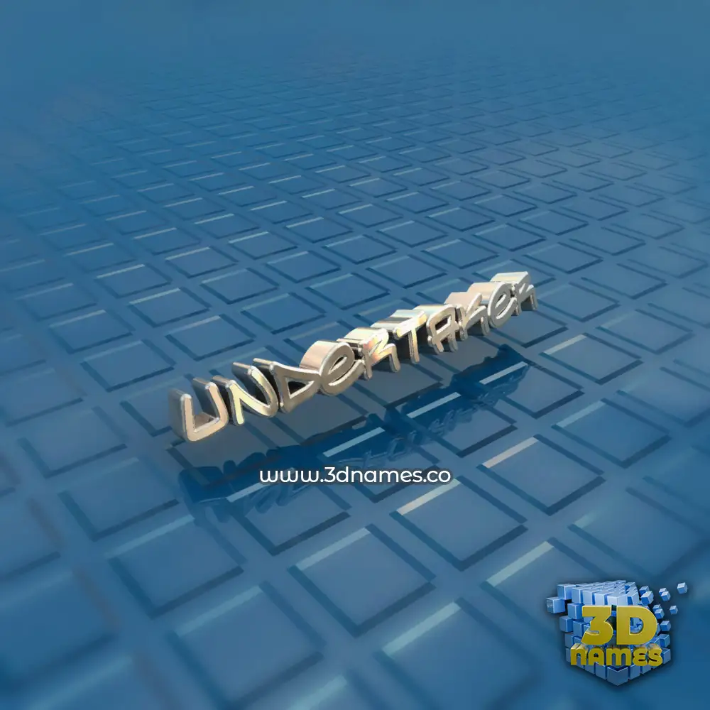 undertaker in Blue Bling style - 3D name wallpaper