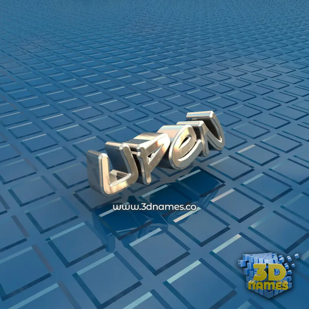 upen in Blue Bling style - 3D name wallpaper