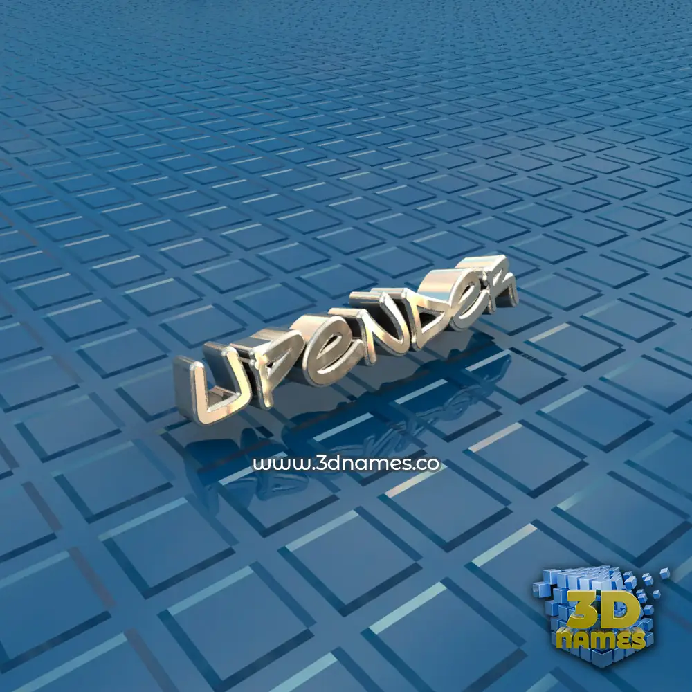 upender in Blue Bling style - 3D name wallpaper
