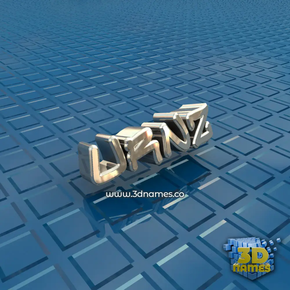 urnz in Blue Bling style - 3D name wallpaper