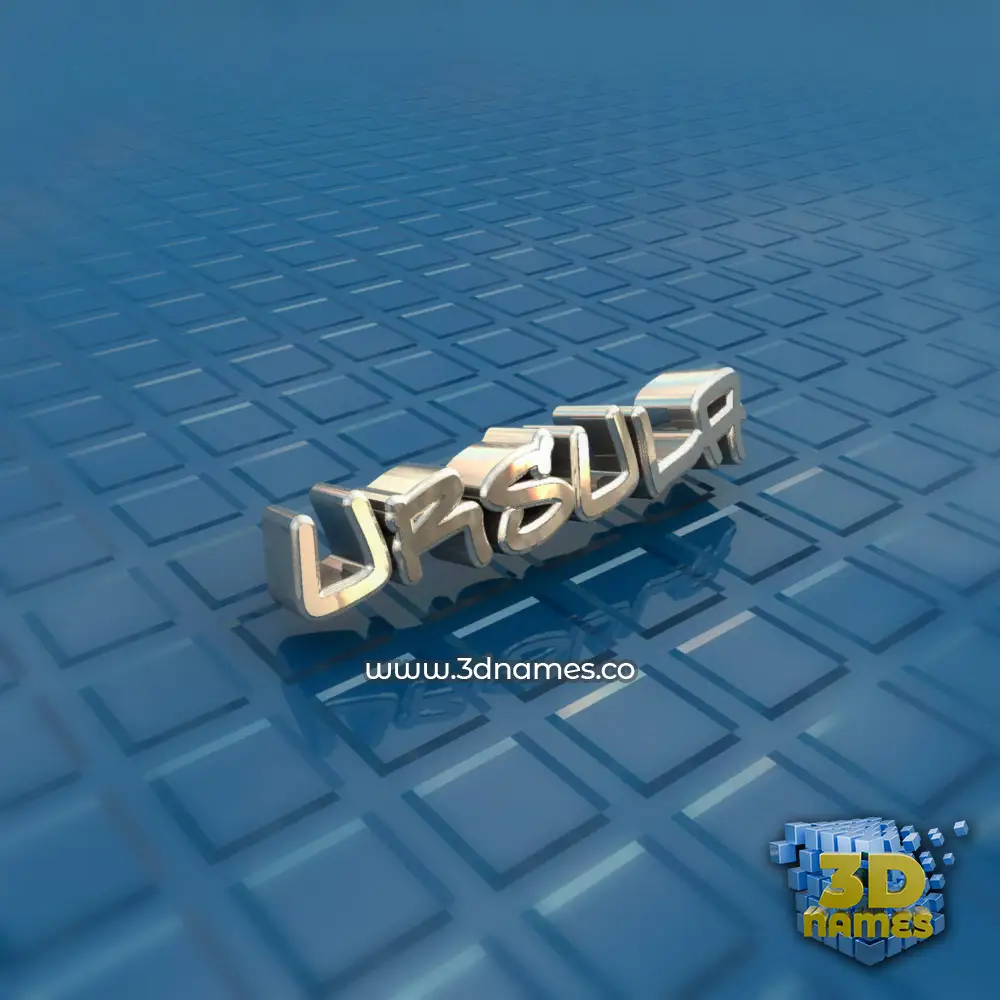 ursula in Blue Bling style - 3D name wallpaper