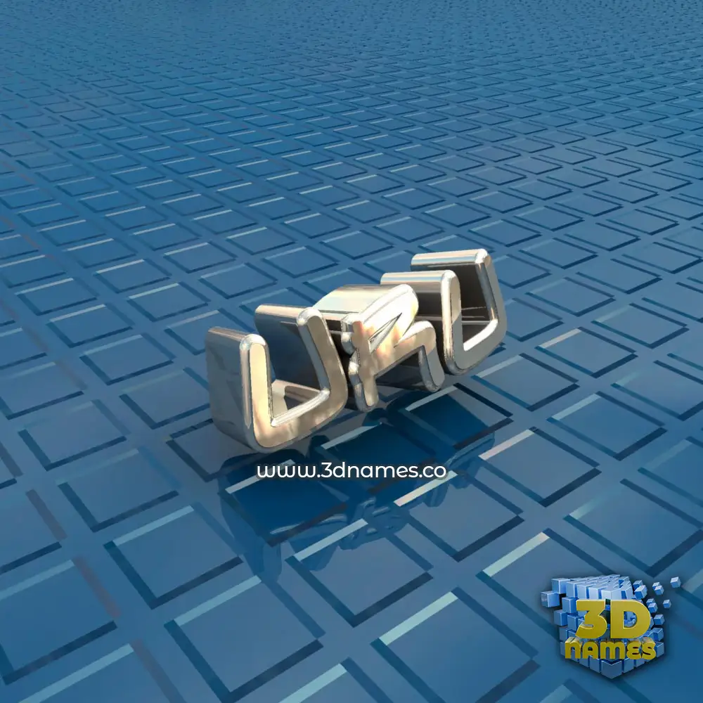 uru in Blue Bling style - 3D name wallpaper