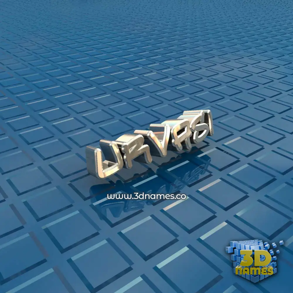 urvasi in Blue Bling style - 3D name wallpaper