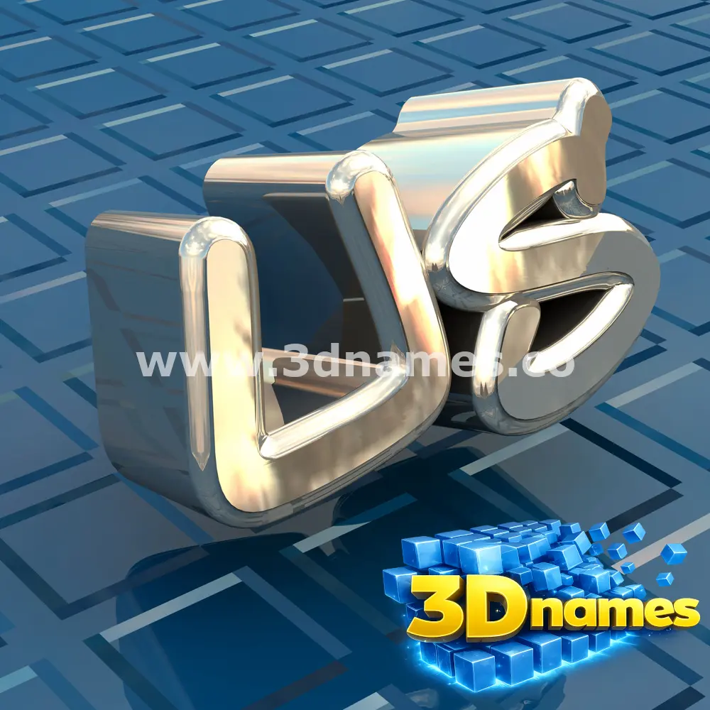 us in Blue Bling style - 3D name wallpaper