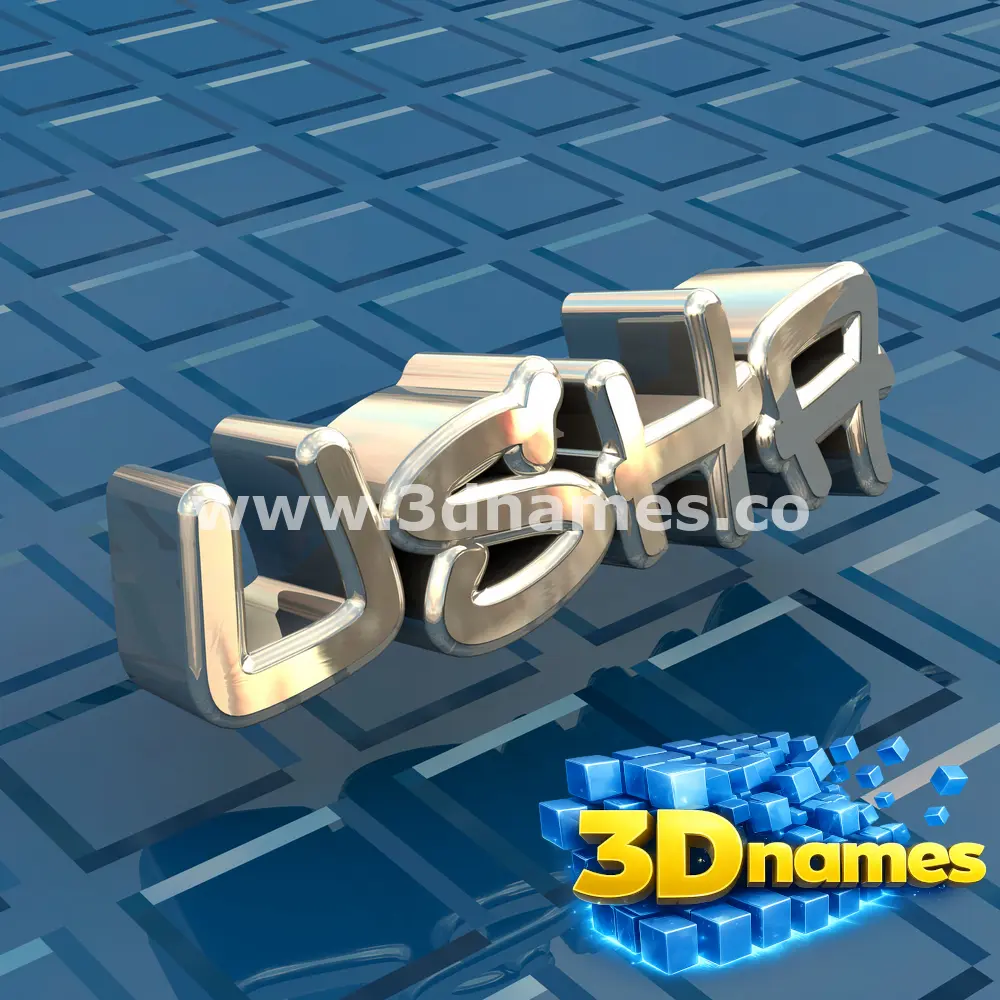 usha in Blue Bling style - 3D name wallpaper