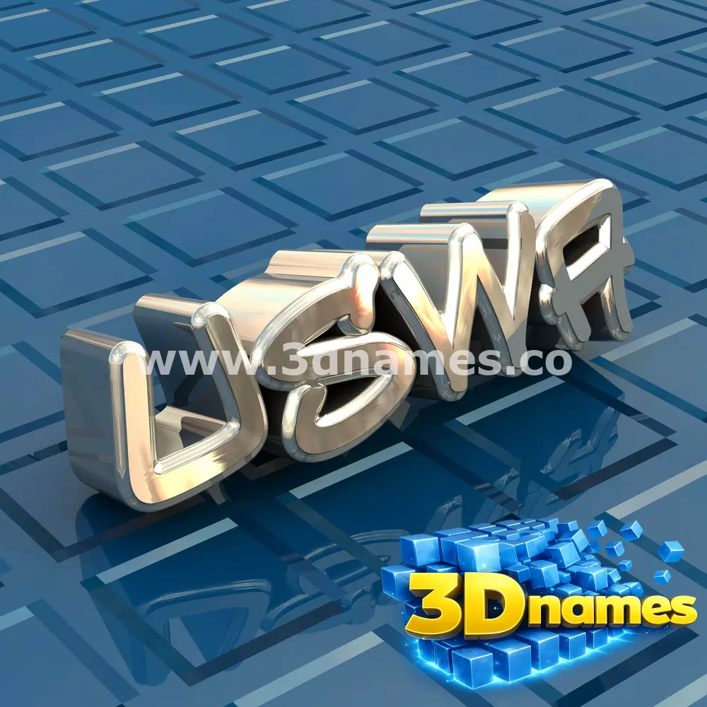 uswa in Blue Bling style - 3D name wallpaper