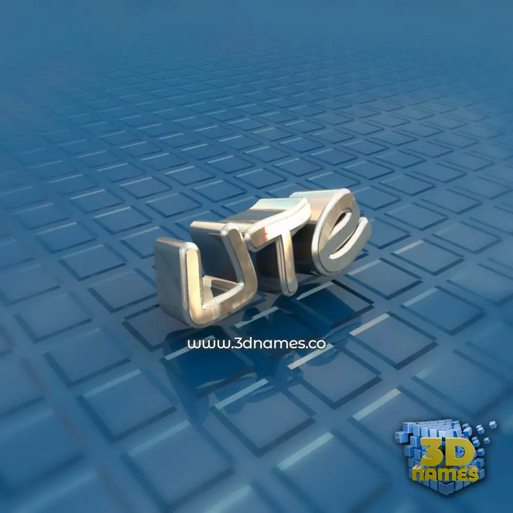 ute in Blue Bling style - 3D name wallpaper